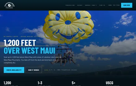 The Kaanapali Beach Parasail website