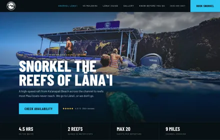 The Lanai Snorkel Safari website